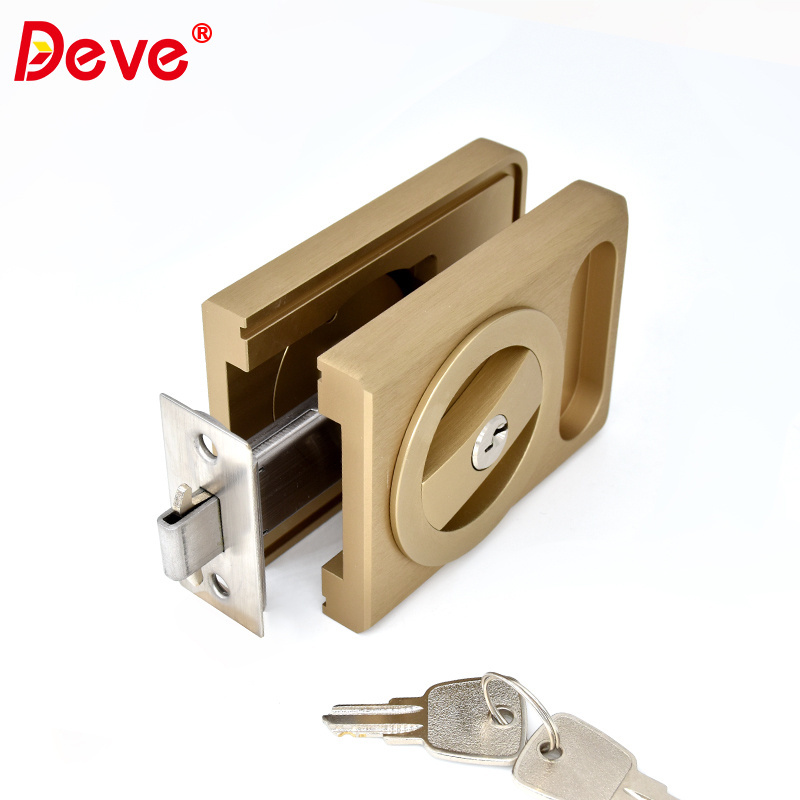 Heavy Duty Aluminum High-End Lever Narrow Framed Sliding Glass Door Lock