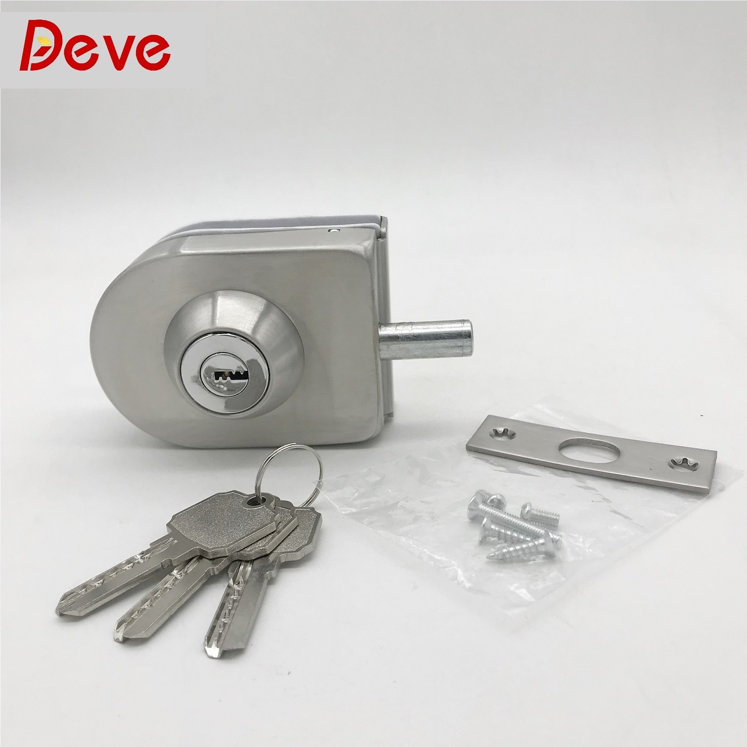 No Drilling Tempered Glass Door Lock cerradura de puerta de vidrio para oficina