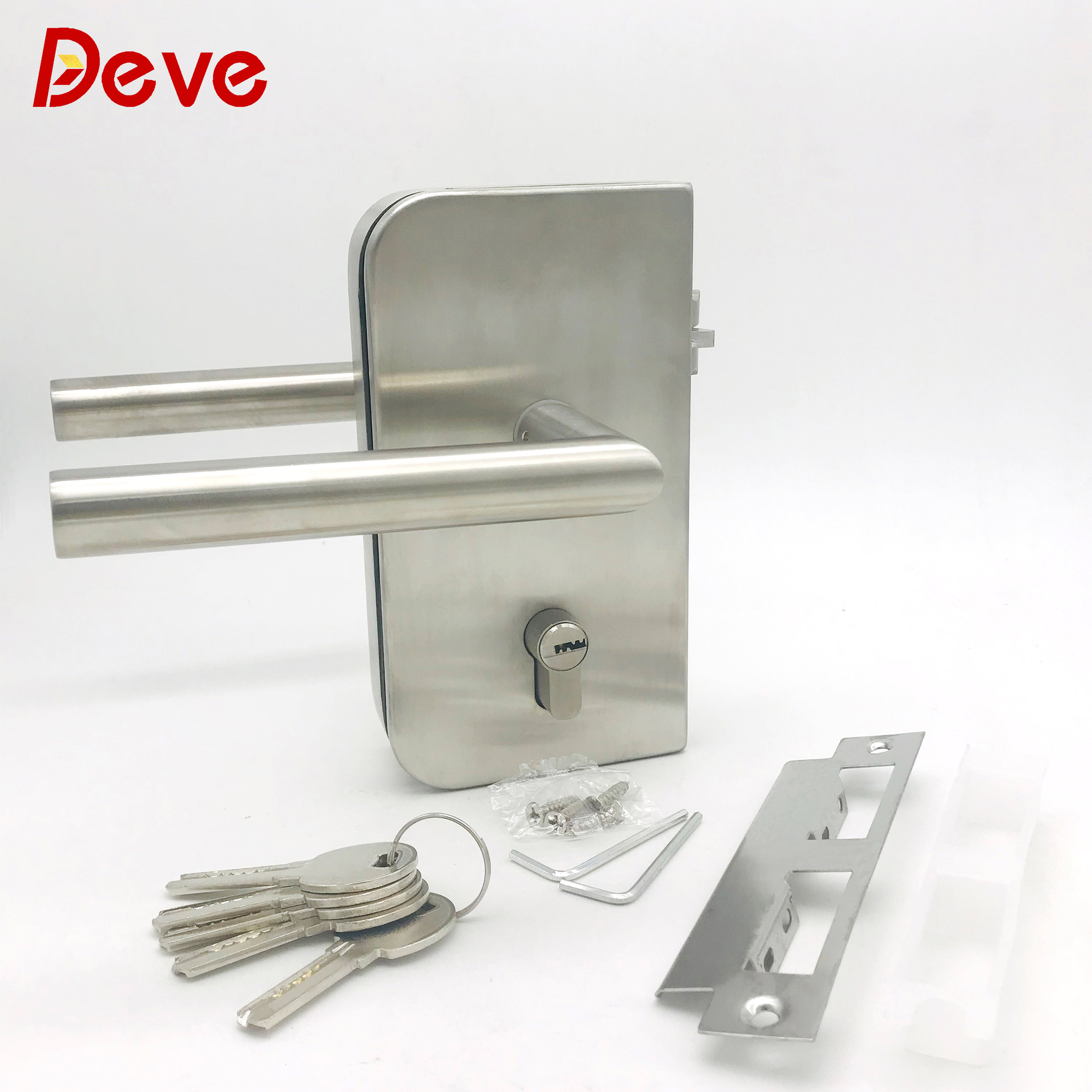 hot sale stainless steel handle shower glass to wall sliding glass door lock