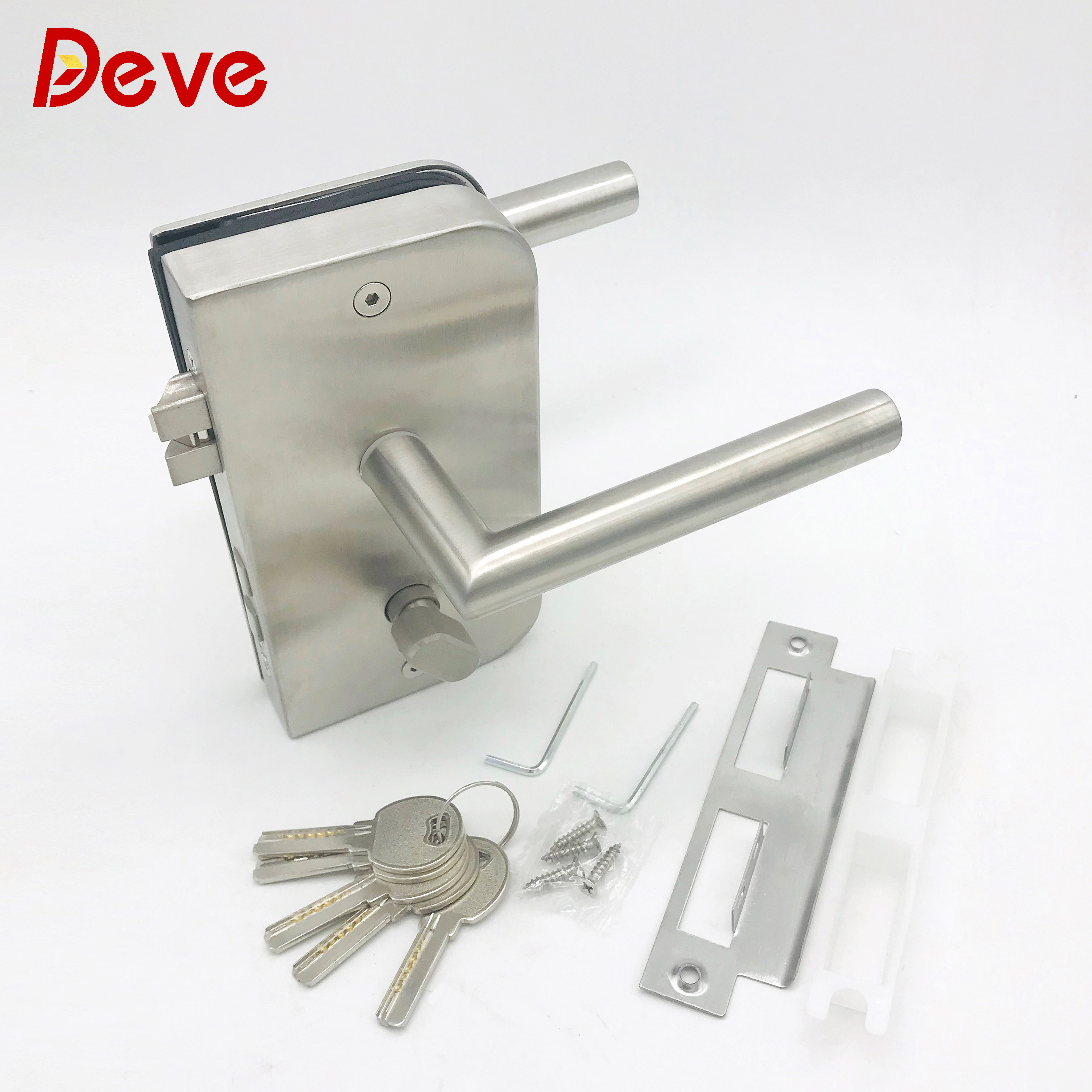 hot sale stainless steel handle shower glass to wall sliding glass door lock