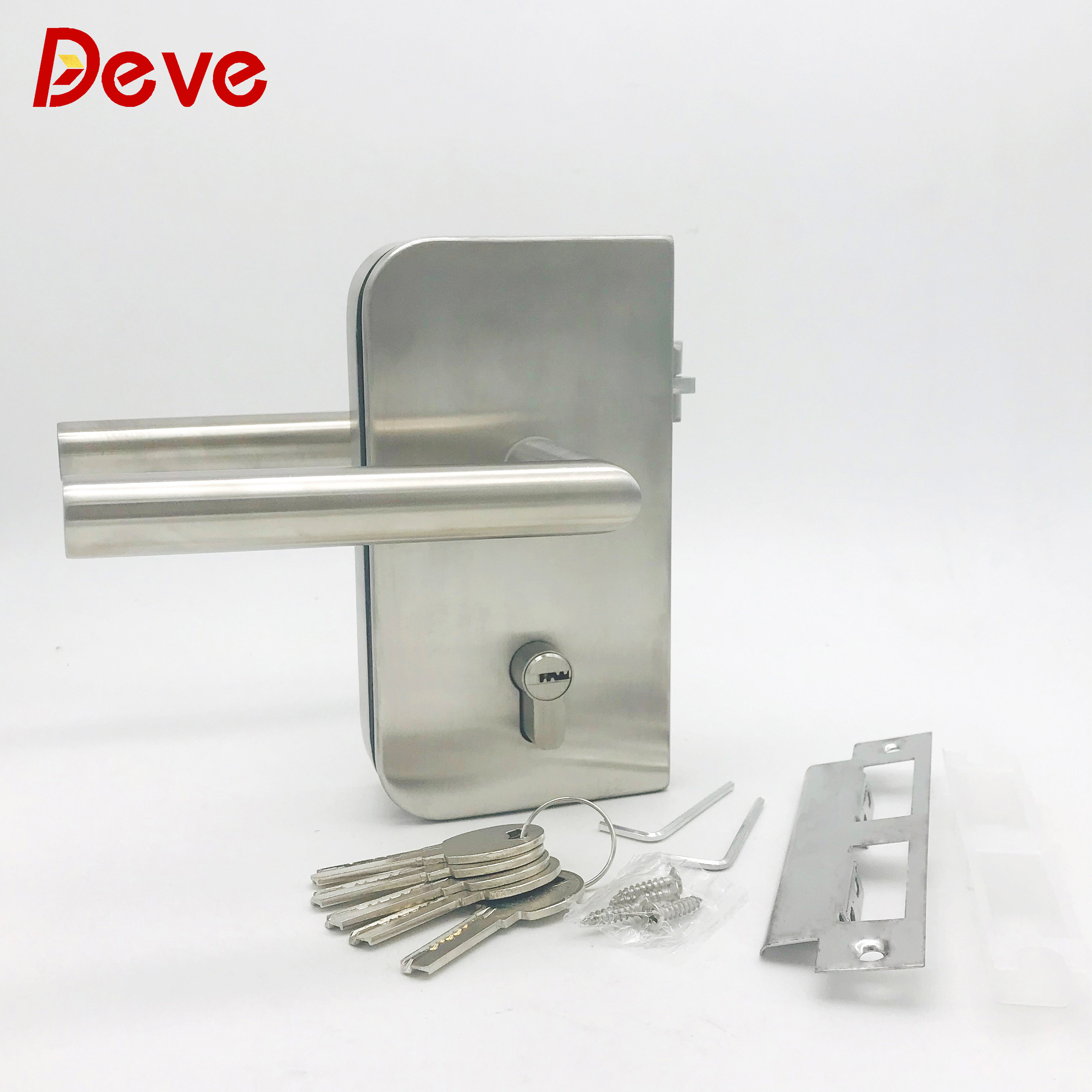 hot sale stainless steel handle shower glass to wall sliding glass door lock