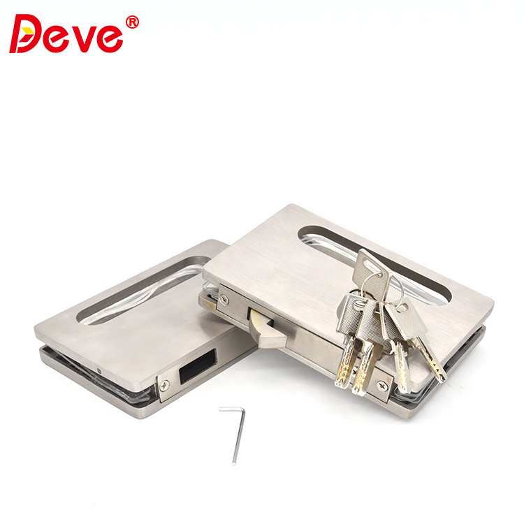 Hot Selling Security Stainless Steel Frameless Double Side Glass Door Lock