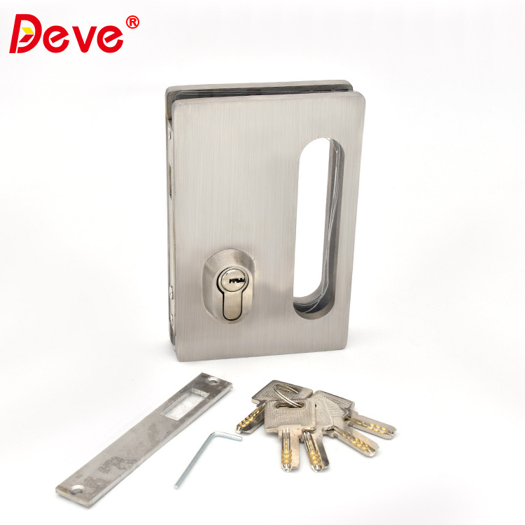 Hot Selling Security Stainless Steel Frameless Double Side Glass Door Lock