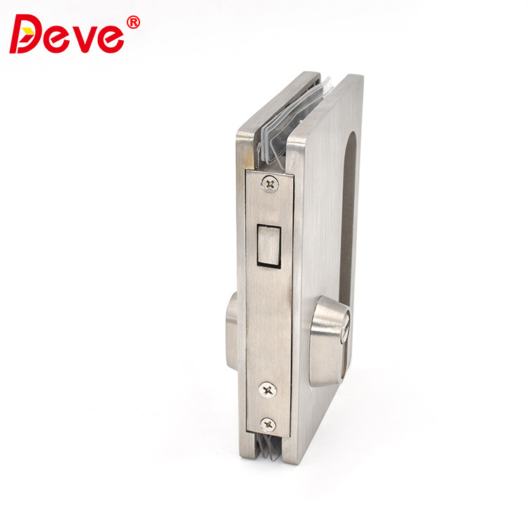 Hot Selling Security Stainless Steel Frameless Double Side Glass Door Lock