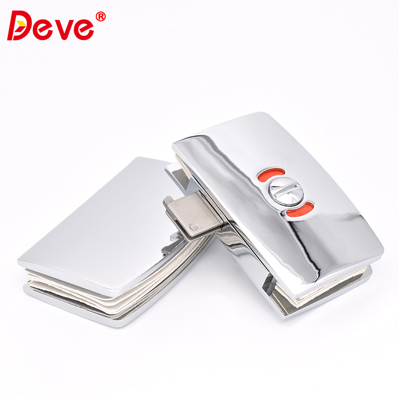 Factory Direct Sale High Quality Commercial Zinc Alloy Bathroom Handle Style Frameless Sliding Glass Door Lock