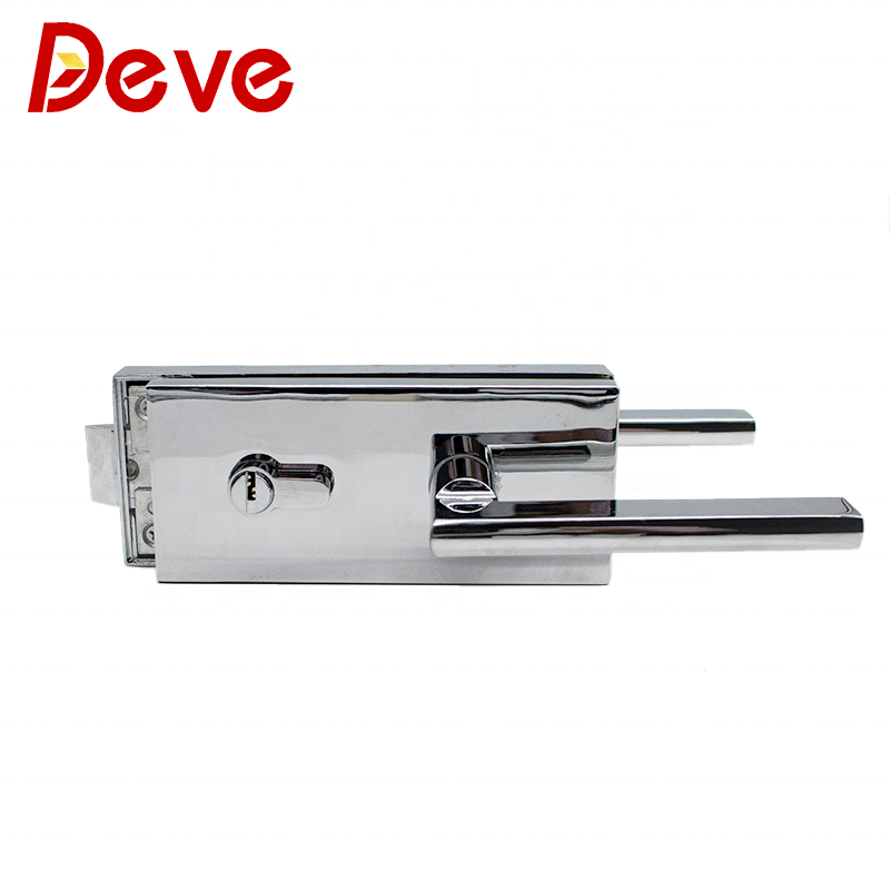 Best Price Zinc Alloy With Knob Lever Handle Glass Door Lock With 5 Key