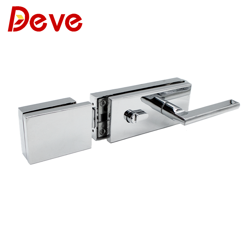 Best Price Zinc Alloy With Knob Lever Handle Glass Door Lock With 5 Key