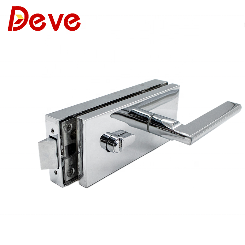 Best Price Zinc Alloy With Knob Lever Handle Glass Door Lock With 5 Key