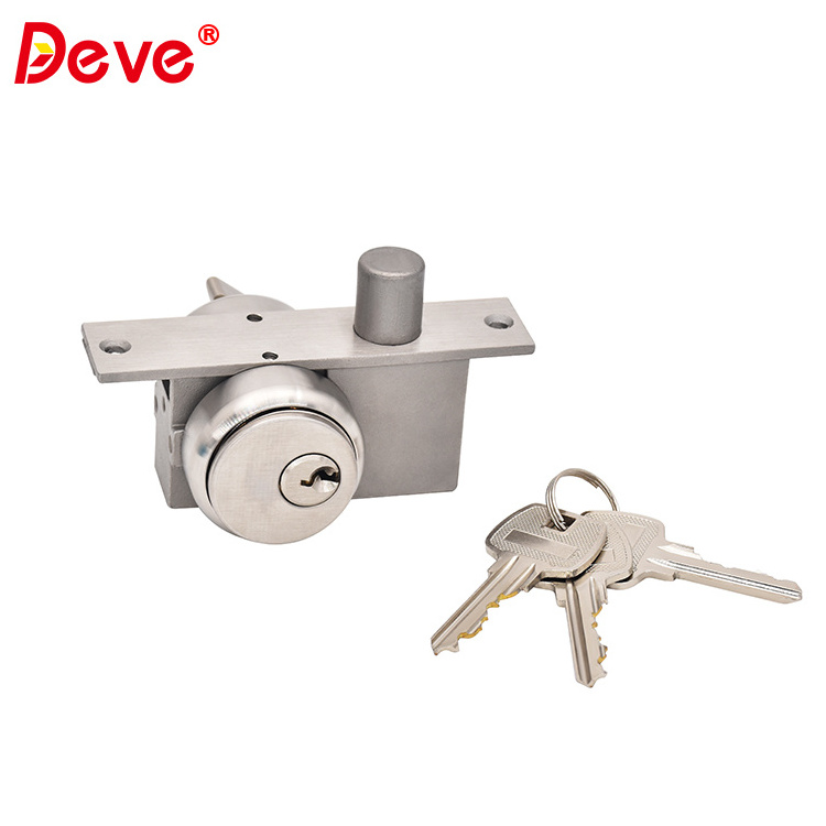 Frameless glass to glass double swing commercial key locks fittings with Latch, Handle Thumbturn & Strike Box