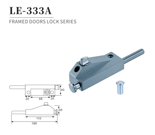 Wooden Door Floor Lock Spring Bolt Lock For Window Glass Patio Door Auxiliary Security Lock