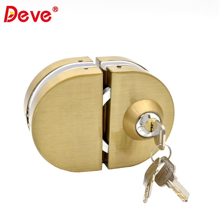 Home Hotel Bathroom Frameless Glass Door Double Lock Stainless Steel Glass Door Latch 8~12mm Sliding Glass Door Lock