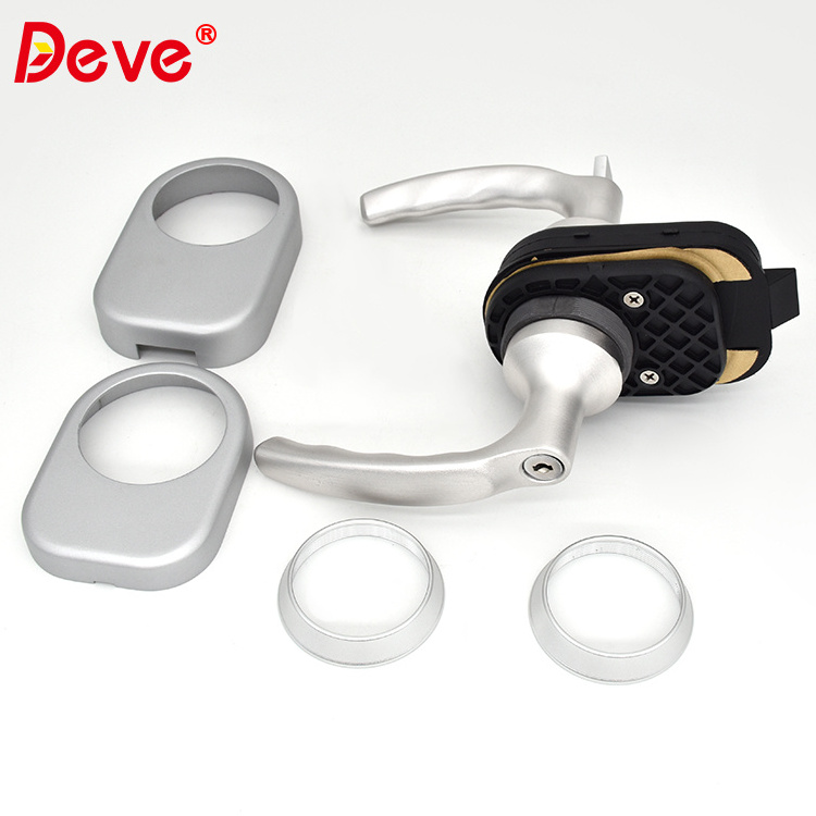 Wholesale Swing Glass Door Lock Toughened Glass Door Handle Aluminum Lock With Brass Key