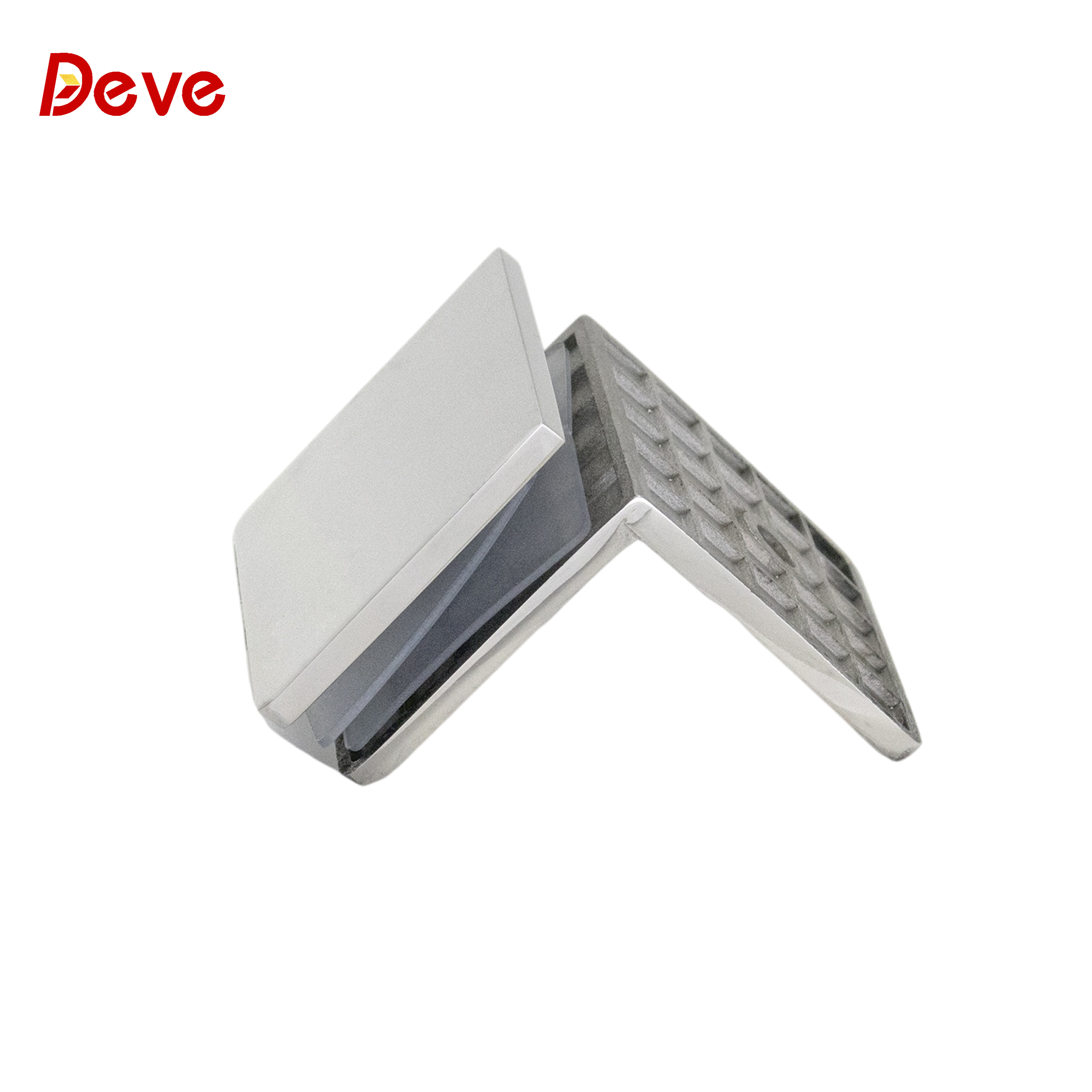 90 Degree Durable Toilet Stainless Steel Glass Door Clamp