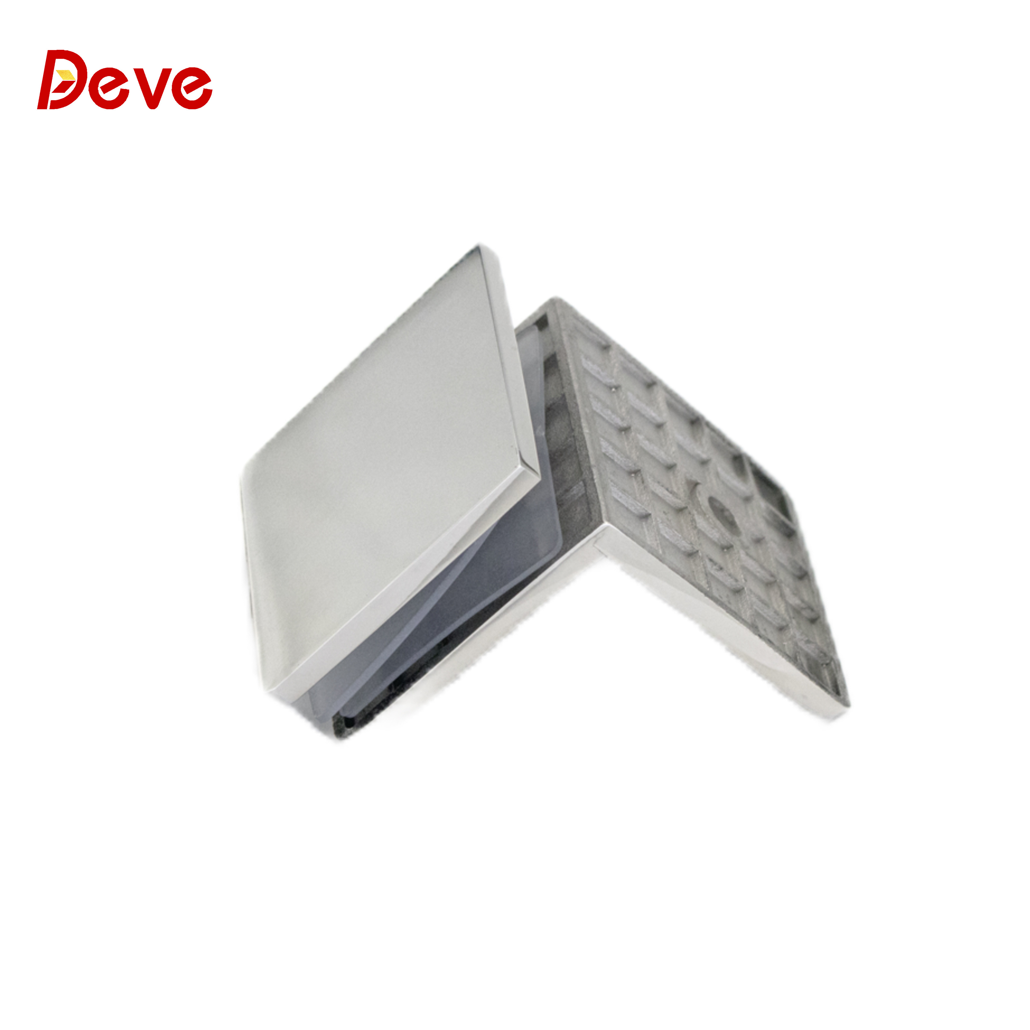 90 Degree Durable Toilet Stainless Steel Glass Door Clamp