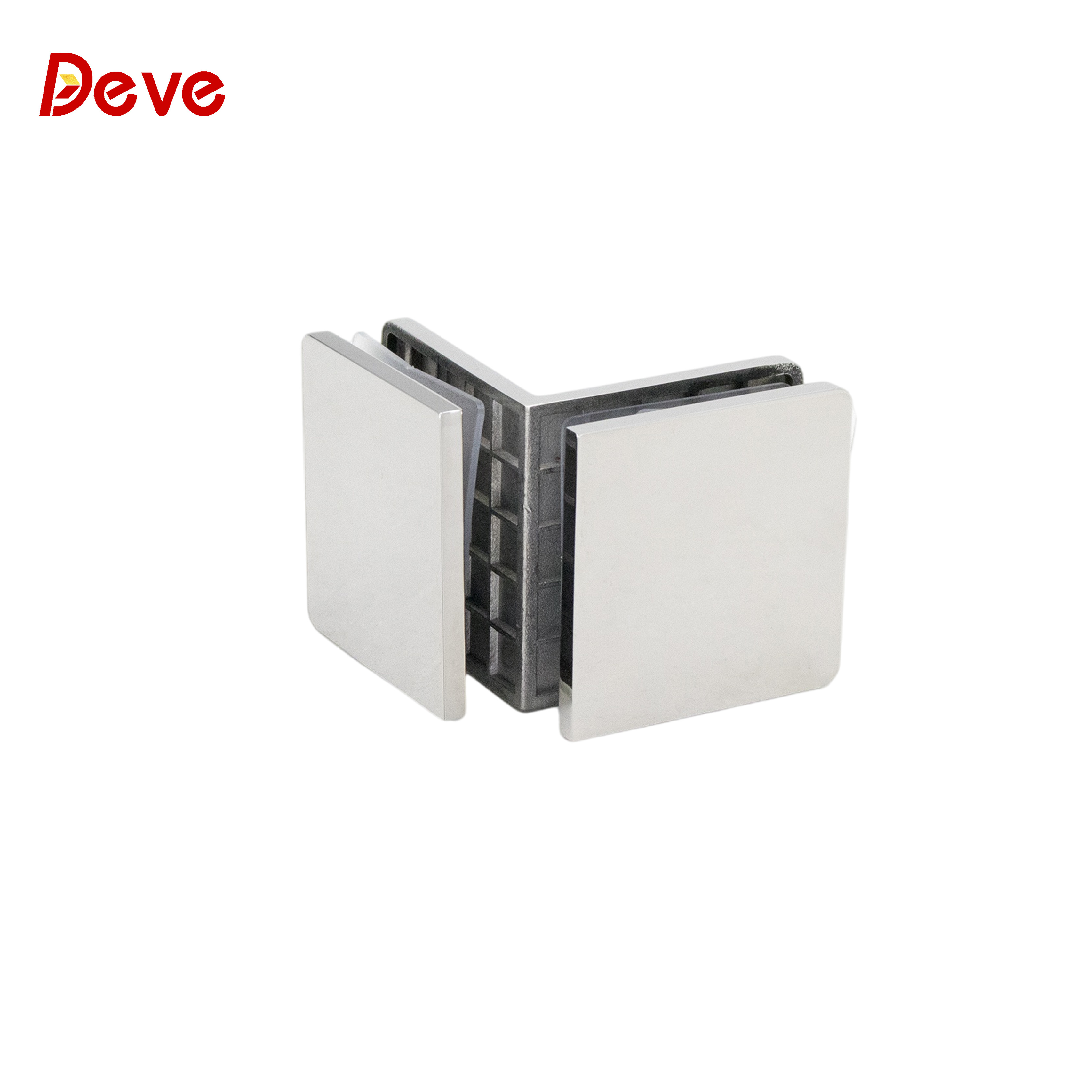 90 Degree Durable Toilet Stainless Steel Glass Door Clamp