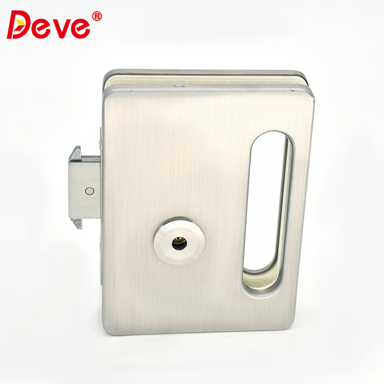 China Factory  Single Side Commercial Stainless Steel Glass Sliding Door Lock