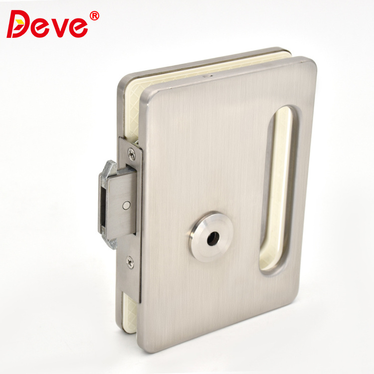 China Factory  Single Side Commercial Stainless Steel Glass Sliding Door Lock