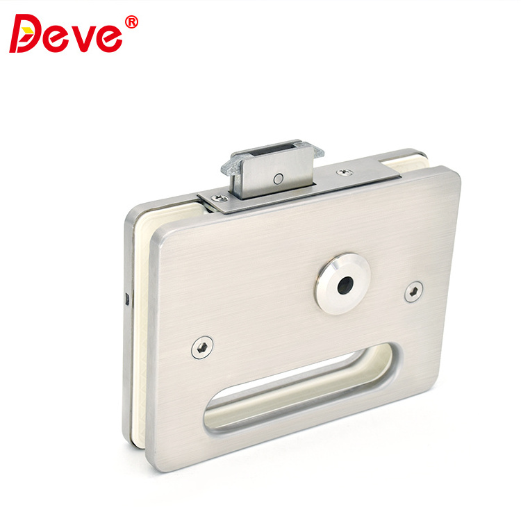 China Factory  Single Side Commercial Stainless Steel Glass Sliding Door Lock