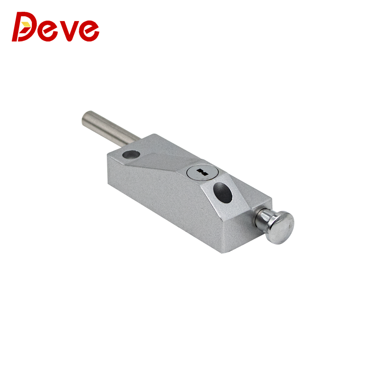 Keyed Bolt Revolving door latch lock Rotation Latch Zinc Alloy Spring Sliding Door Lock for Window Glass Patio Door