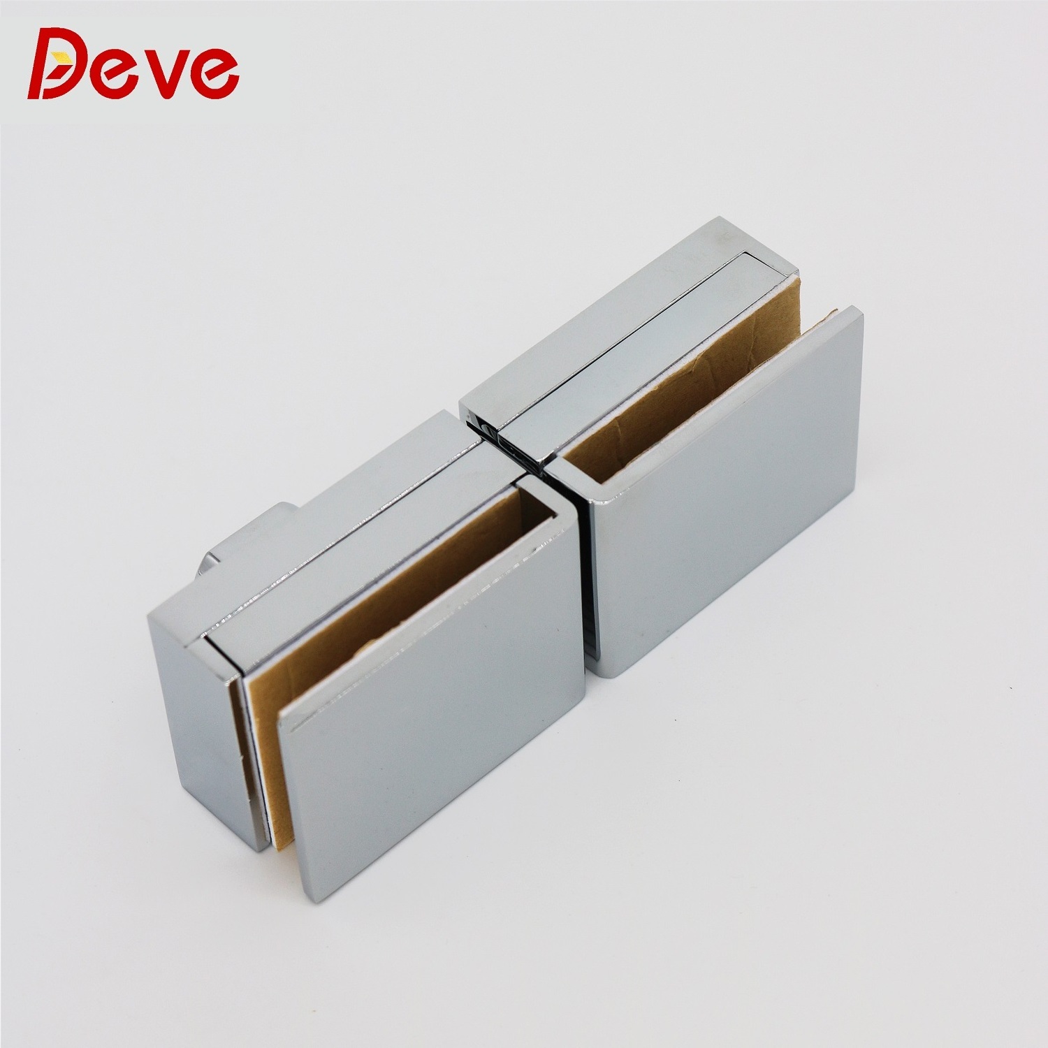 Excellent European Quality Zinc Alloy Square Insertion Glass Door Lock without Key for bathroom