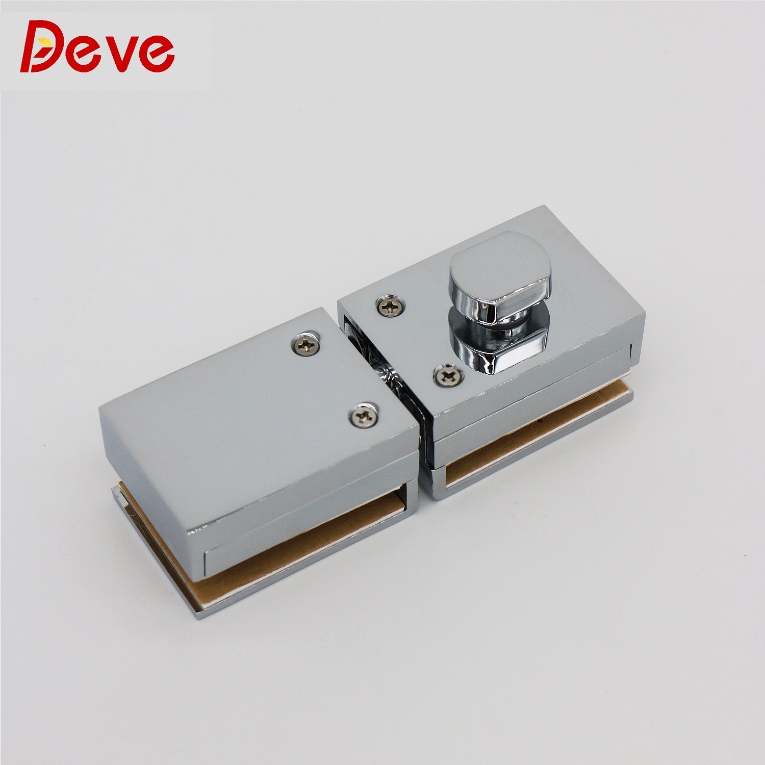 Excellent European Quality Zinc Alloy Square Insertion Glass Door Lock without Key for bathroom