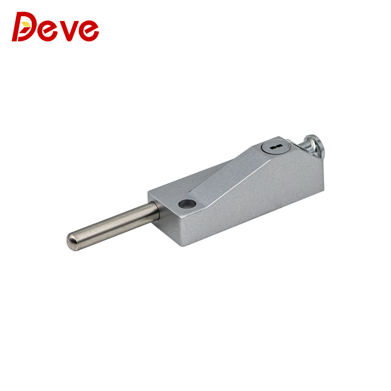 Keyed Bolt Revolving door latch lock Rotation Latch Zinc Alloy Spring Sliding Door Lock for Window Glass Patio Door