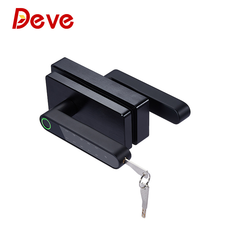 Smart Glass Door Lock  Fingerprint Magnetic Cylinder Smart Gate Lock