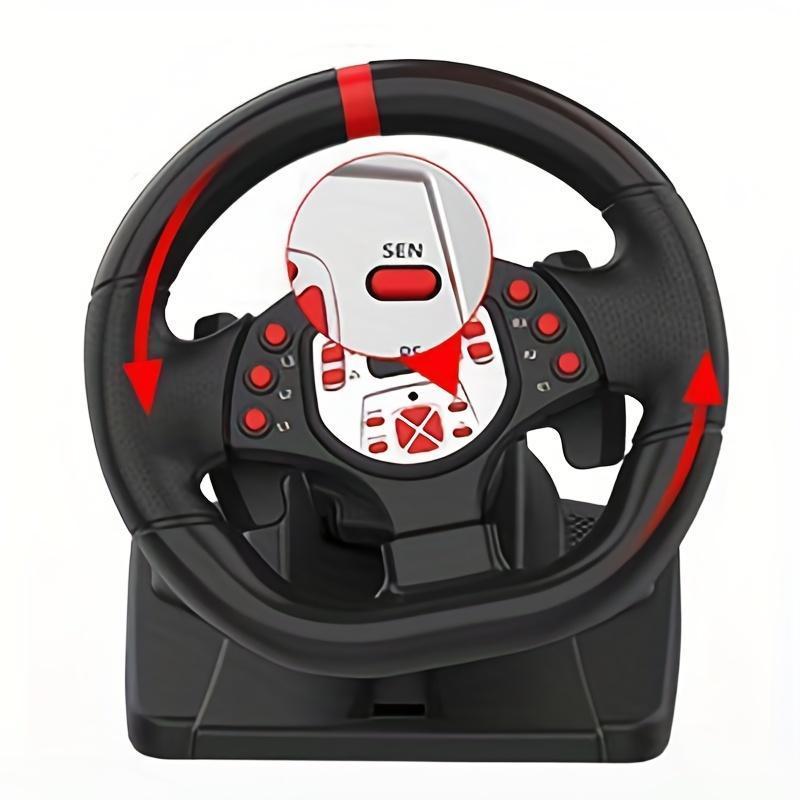 New Game Wheel For PS4 Steering Wheel Plug PC USB With Pedal Shifter Suitable For Windows PC/PS4 PlayStation 4/PS3/Nintendo