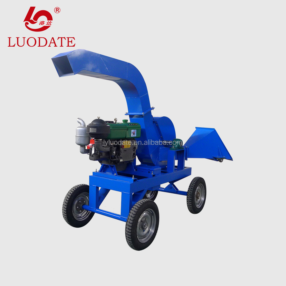 Waste wood palm leaf chipper shredder / round log shredder machine crusher / wood waste shredder chipping grinder