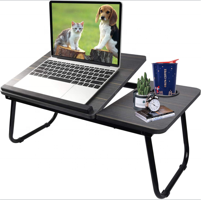 On Bed Laptop Bed Tray Table Foldable Lap Desk Stand Notebook Desk Adjustable Portable Lap Tablet with Cup Holder Laptop Desk