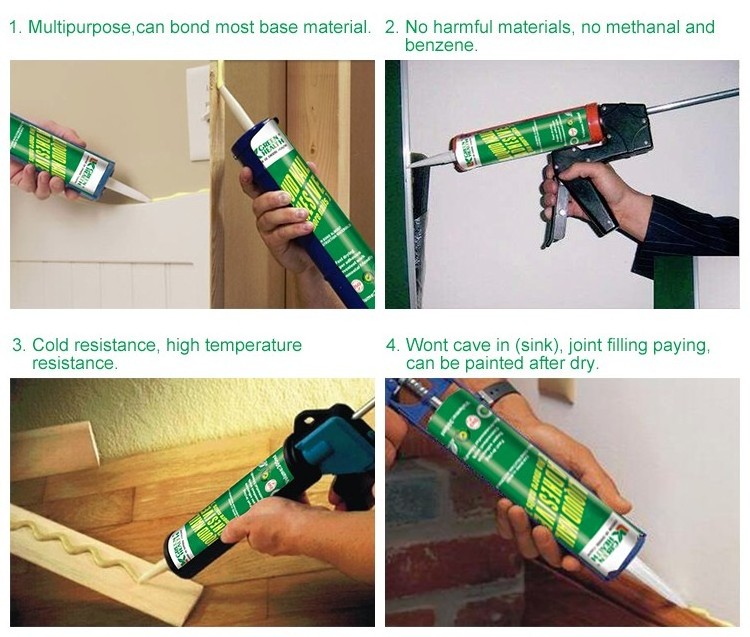 Oem Fast Dry Strong Adhesion Water-proof Liquid Nail Free Glue For Construction