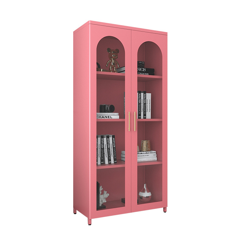 Steel Tall Locker Children's Handwork Display Cabinets Internal Adjustable Bookshelf Steel Storage Cabinets Metal Cabinet