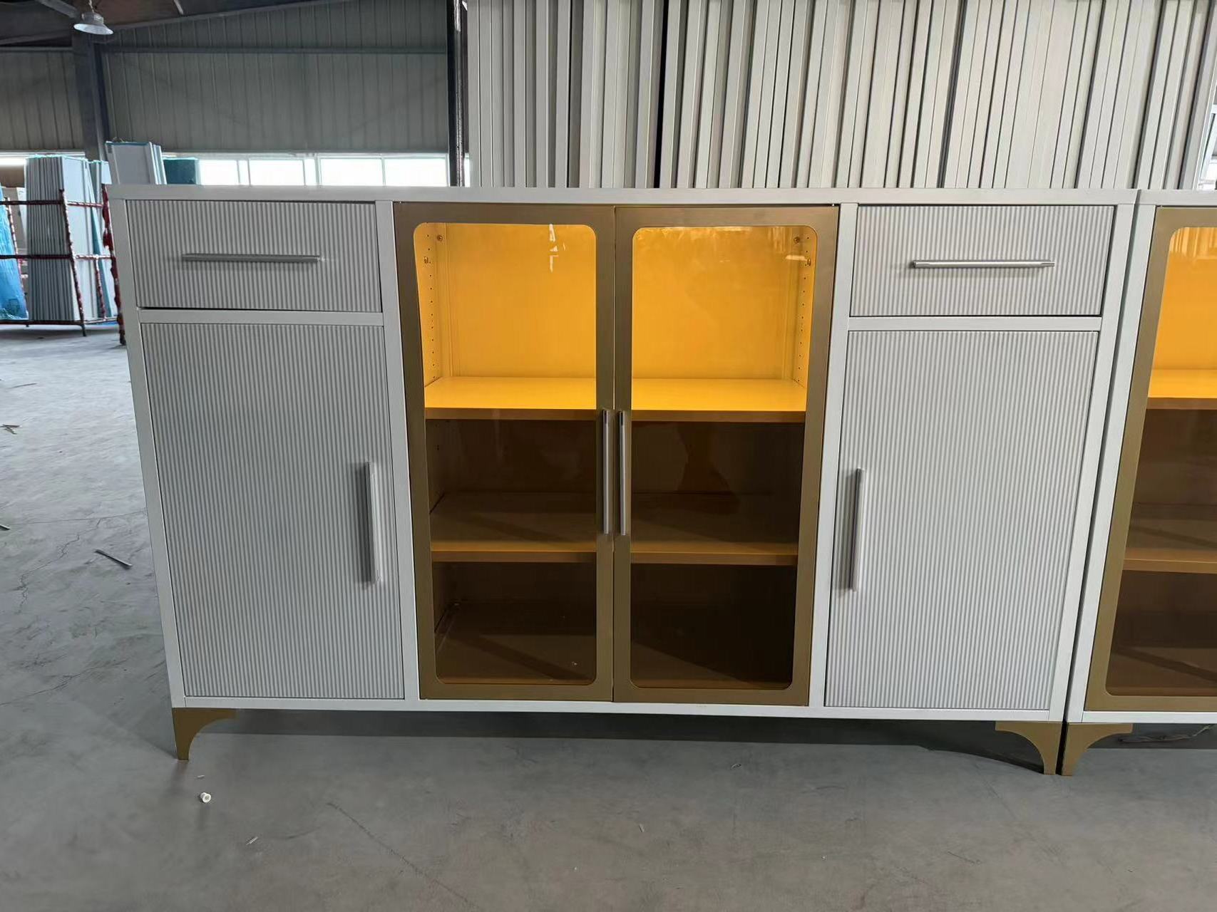 OEM/ODM Home Metal Storage Cabinet Dining Living Room Pantry Cupboard For Kitchen Sideboard Buffet Cabinets