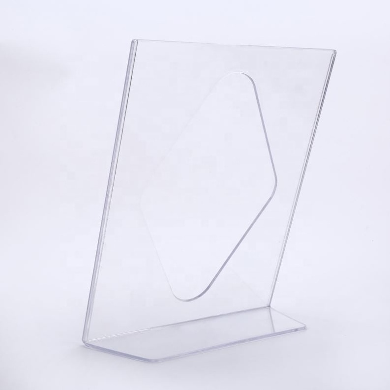 Akrilik Double Sided Durable Menu A5 Acrylic Brochure Display Stand Sign Holder A4 for Business Restaurants