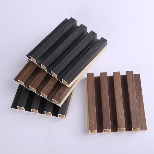 Customized Fluted Slat WPC 3D Wall Covering Panel for Hotel Room WPC Wall Panel