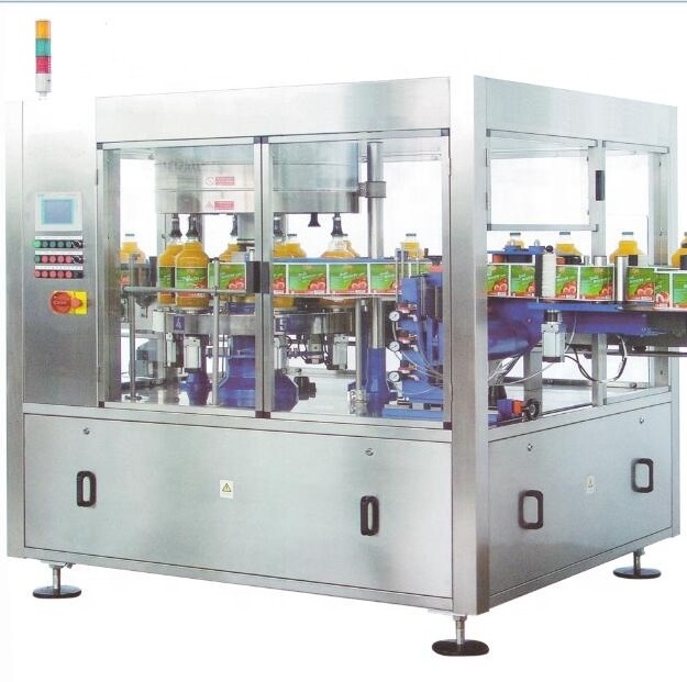 Fully automatic roll fed OPP BOPP film hot melt glue labeling machine for water bottle