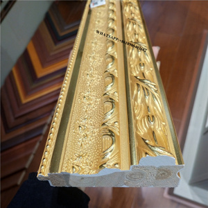 Antique Large Gold Foil Baroque Art Canvas Custom Wood Picture Oil painting Frame Moulding For Wall Molding