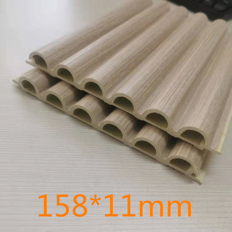 Bamboo charcoal fiber flat wall panel Wpc wood veneer WPC wall panel ...