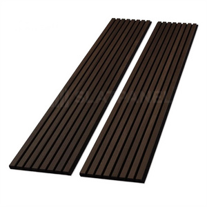 4X8 Natural Walnut Acoustic Slat Wooden Akupanel Acoustic Ceiling Wall Panels