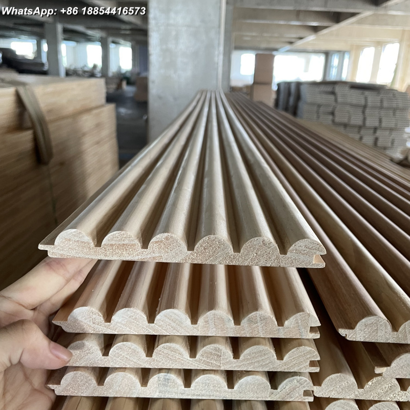 Interior wall panel PVC Fluted Wall Panel Cladding Slat Colored Wall Paneling round design