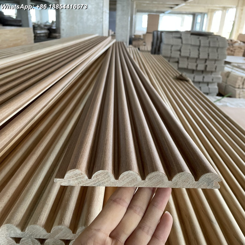 Interior wall panel PVC Fluted Wall Panel Cladding Slat Colored Wall Paneling round design