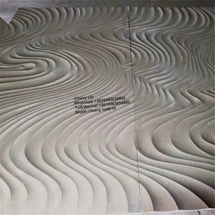 Decorative Interior 3d MDF wall board mdf wood grille panel