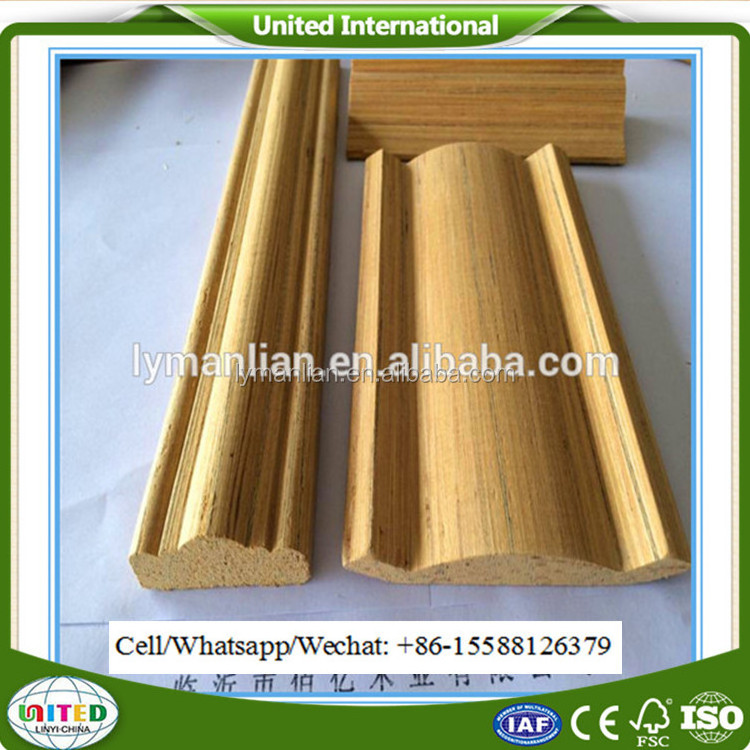 Decorative engineered teak wood ceiling molding antique wood door trim