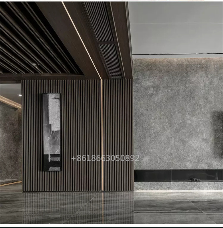 3D Carved Fluted wood panel Wood Mdf Pvc Slats Wall Panel For Interior ...