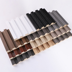 Decorative Interior decorative wood wall panel PVC film fluted wall trim