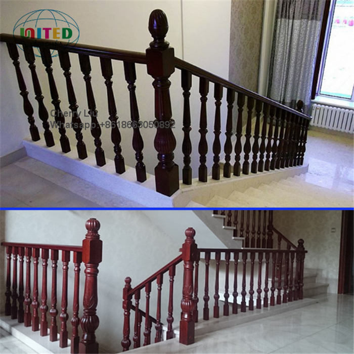 Decorative Wood Handrail Wood Roman Balusters