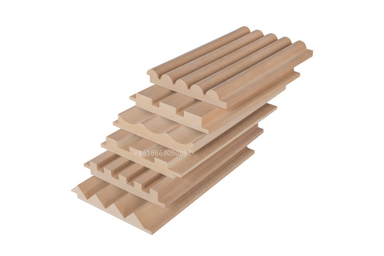 Interior Solid Wood Slat Fluted Wall Siding Panel Sheets Wooden Planks Board Cladding for Background Walls