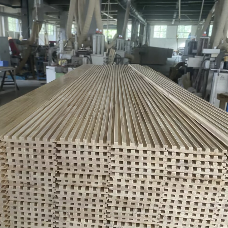 Baiyi design solid wood wooden slats panel interior decoration panels