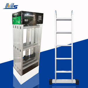 Safety step echelle mobile en aluminium extended  ladder not slide brackets 13 steps