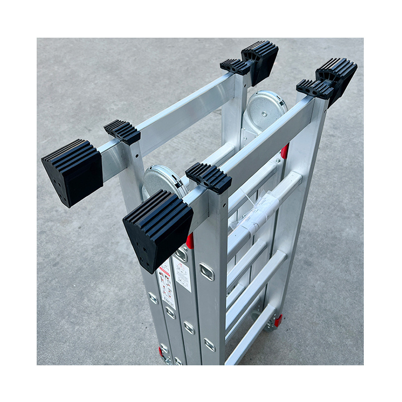 Safety step echelle mobile en aluminium extended  ladder not slide brackets 13 steps